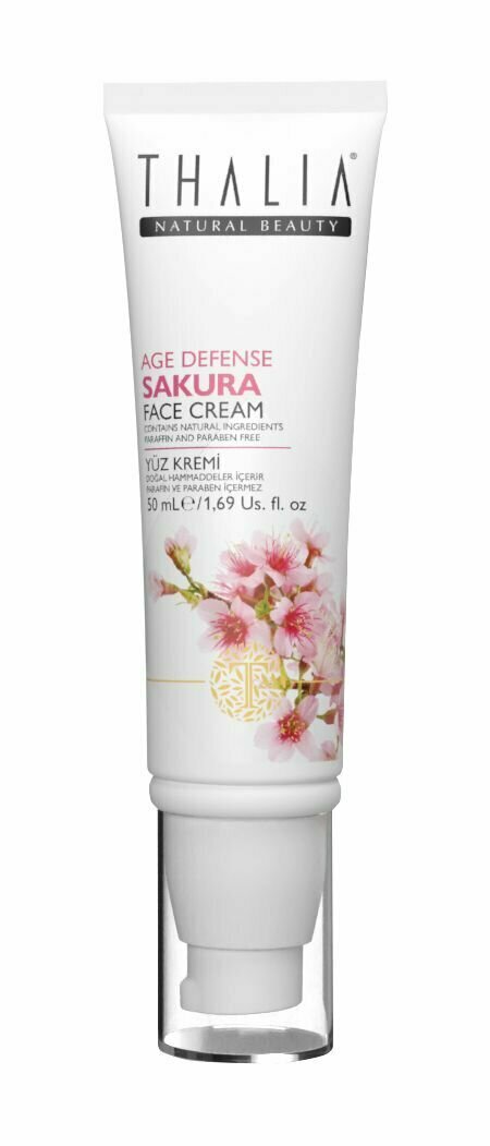 Антивозрастной крем для лица с экстрактом сакуры / Thalia Natural Beauty Age Defense Sakura Face Cream