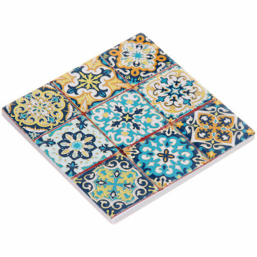 Подставка керамическая 10,8*10,8 см «Мозаика» цветная