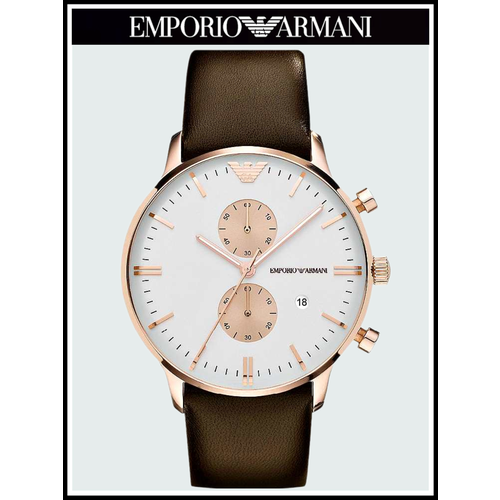 фото Наручные часы emporio armani classic a0398r, коричневый