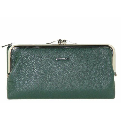 фото Кошелек pratero, фактура зернистая, зеленый