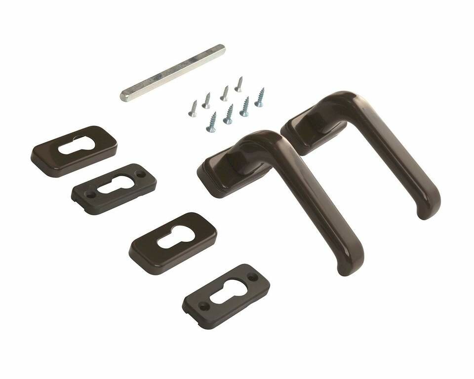 фото Гарнитур нажимной раздельный Elementis 31.5/PZ/8(длина штифта 140мм+1пара накладок)Коричневый