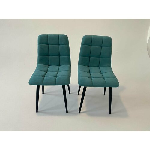 Стулья для кухни с мягким сиденьем и спинкой, бирюза, 2 шт