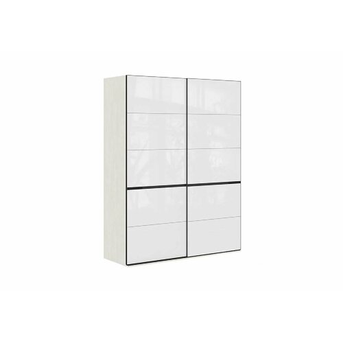 Галактика Шкаф-купе 1.8 м (Камень Шёлковый / Лакобель (белое))