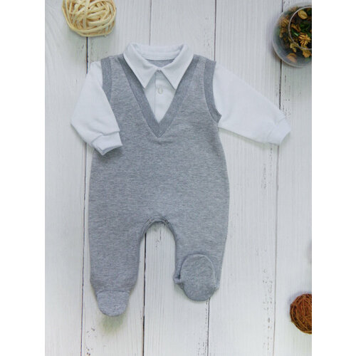 фото Комбинезон babymaya, размер 22/68, серый