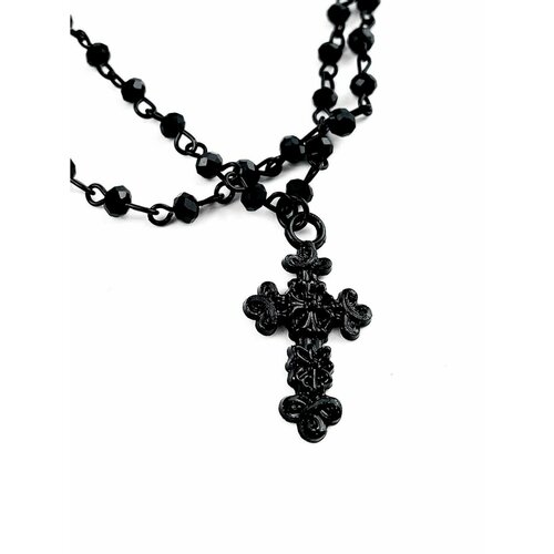 Крестик, длина 35 см, черный