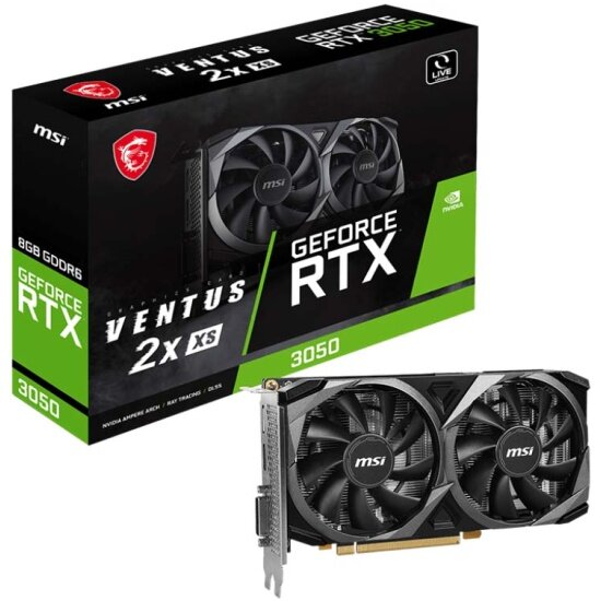 Видеокарта MSI GeForce RTX 3050 VENTUS 2X XS 8G