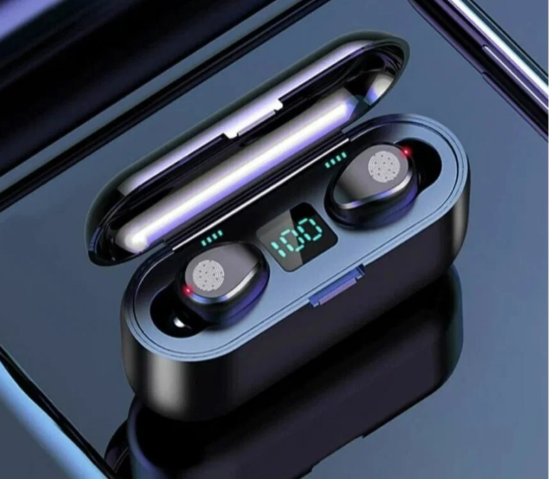 Наушники беспроводные / наушники сенсорные с powerbank / наушники F9 вакуумные — фото 1