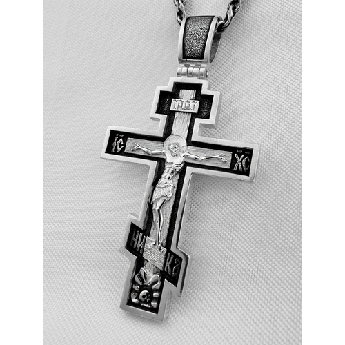 Крестик Мастерица, серебро, 925 проба, серебристый