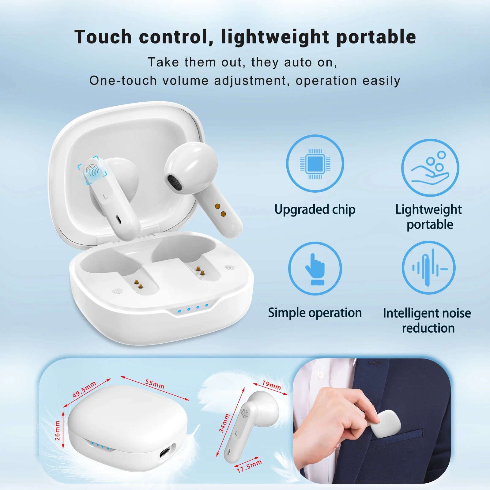 Изображение Цифровые слуховые аппараты Xtjwkyh EN-D18, white