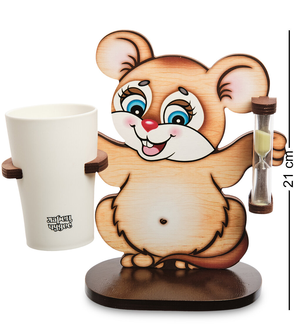 Фигурка-подставка настольная для зубных щеток 'Мышка-норушка'