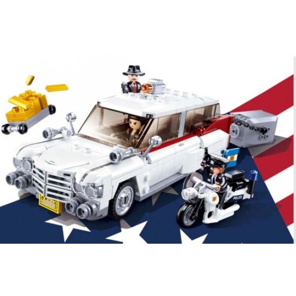 Конструктор пластиковый Машина с фигурками, 411 дет. SLUBAN M38-B1099