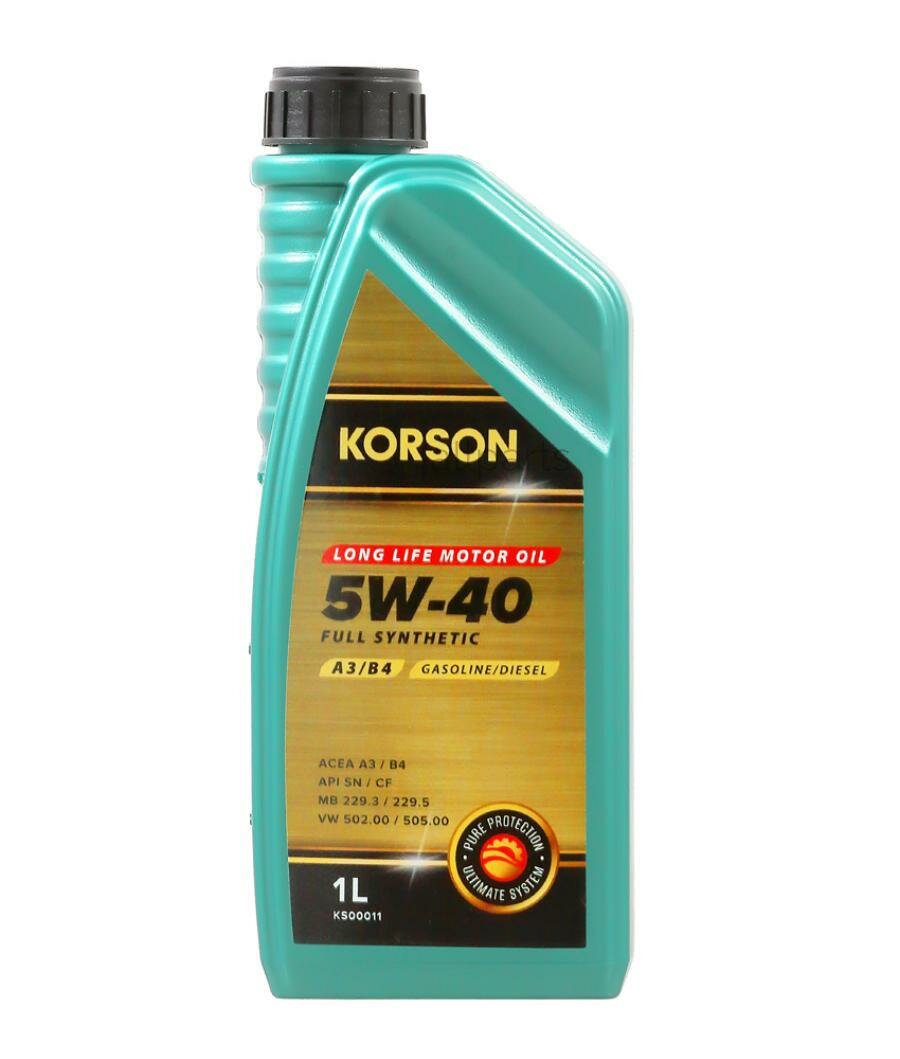 KORSON KS00011 5W-40 FULL SYNTHETIC A3/B4 1л (синт. мотор. масло.)