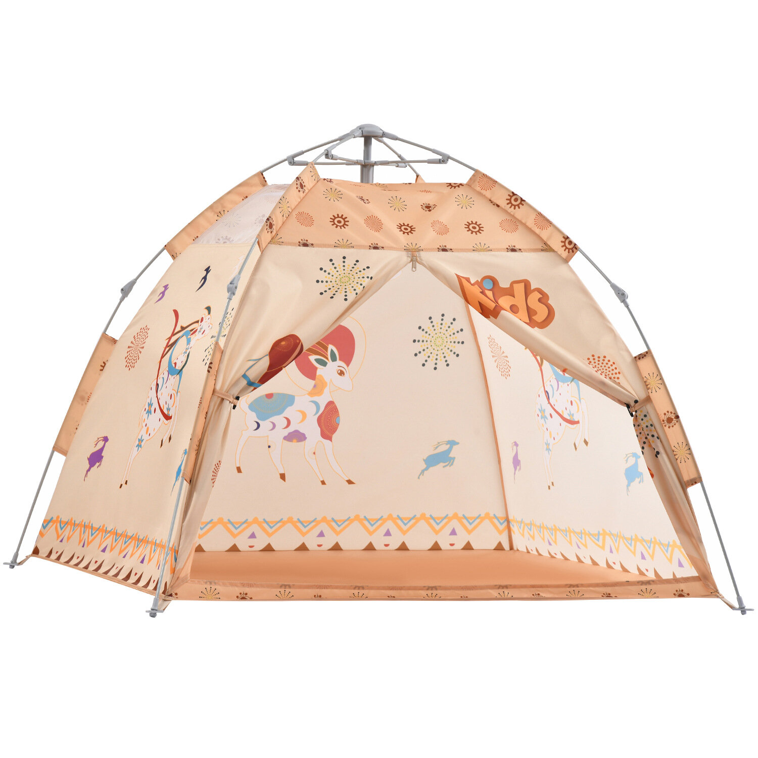 Палатка детская "Олень", 130x130x105 см, с рисунком, для детей 3-5 лет