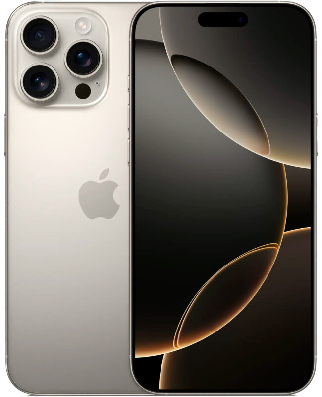 Смартфон Apple iPhone 16 Pro Max 256Gb (NanoSIM+eSIM) Natural Titanium (титан)