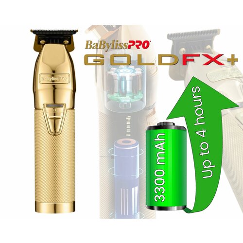 Профессиональный триммер новая ревизия BaByliss New Upgraded GoldFX N1 Skeleton Cordless Trimmer FX787NG Триммер для контурирования BaBylissPRO GoldFX цельнометаллический литиевы 18900₽
