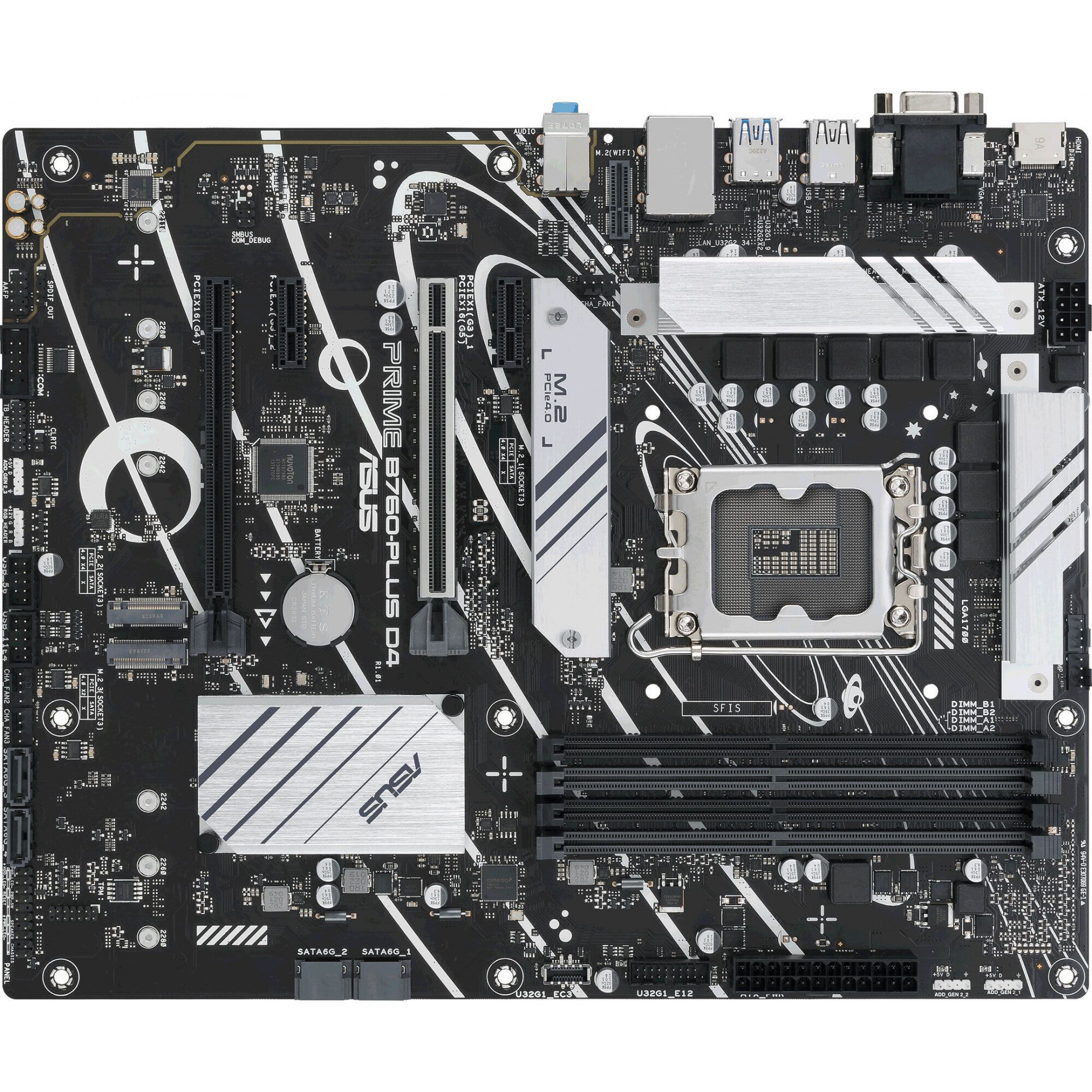Материнская плата Asus PRIME B760-PLUS D4, Soc-1700, Intel B760, ATX