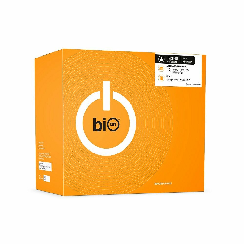 Картридж Bion BCR-CF244X Черный 1500 стр