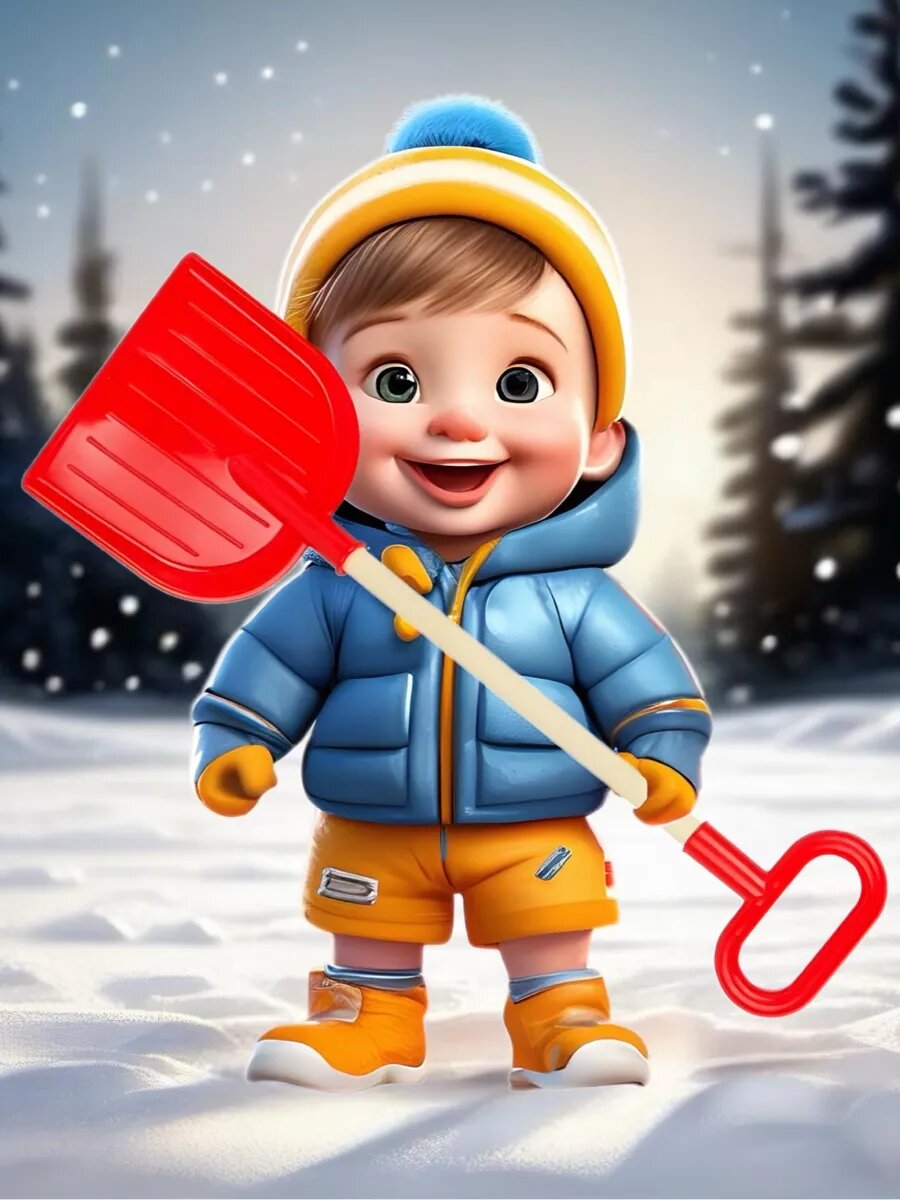 Набор зимний Снежколеп 36см лопата 60см — фото 1