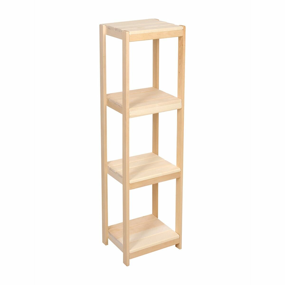 Стеллаж Банные Штучки 4 полки 32 x 29 x 119 см дерево липа