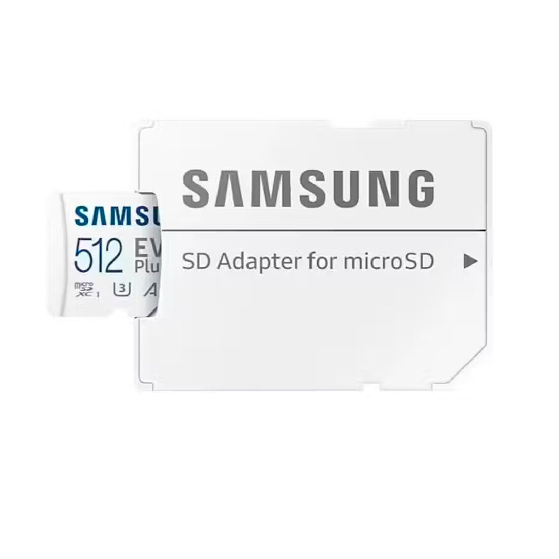 Карта памяти Samsung EVO Plus 512 GB 160MB/s micro SDXC UHS-I класс 10 U3 A2 V30 4K UltraHD + SD Адаптер — фото 1