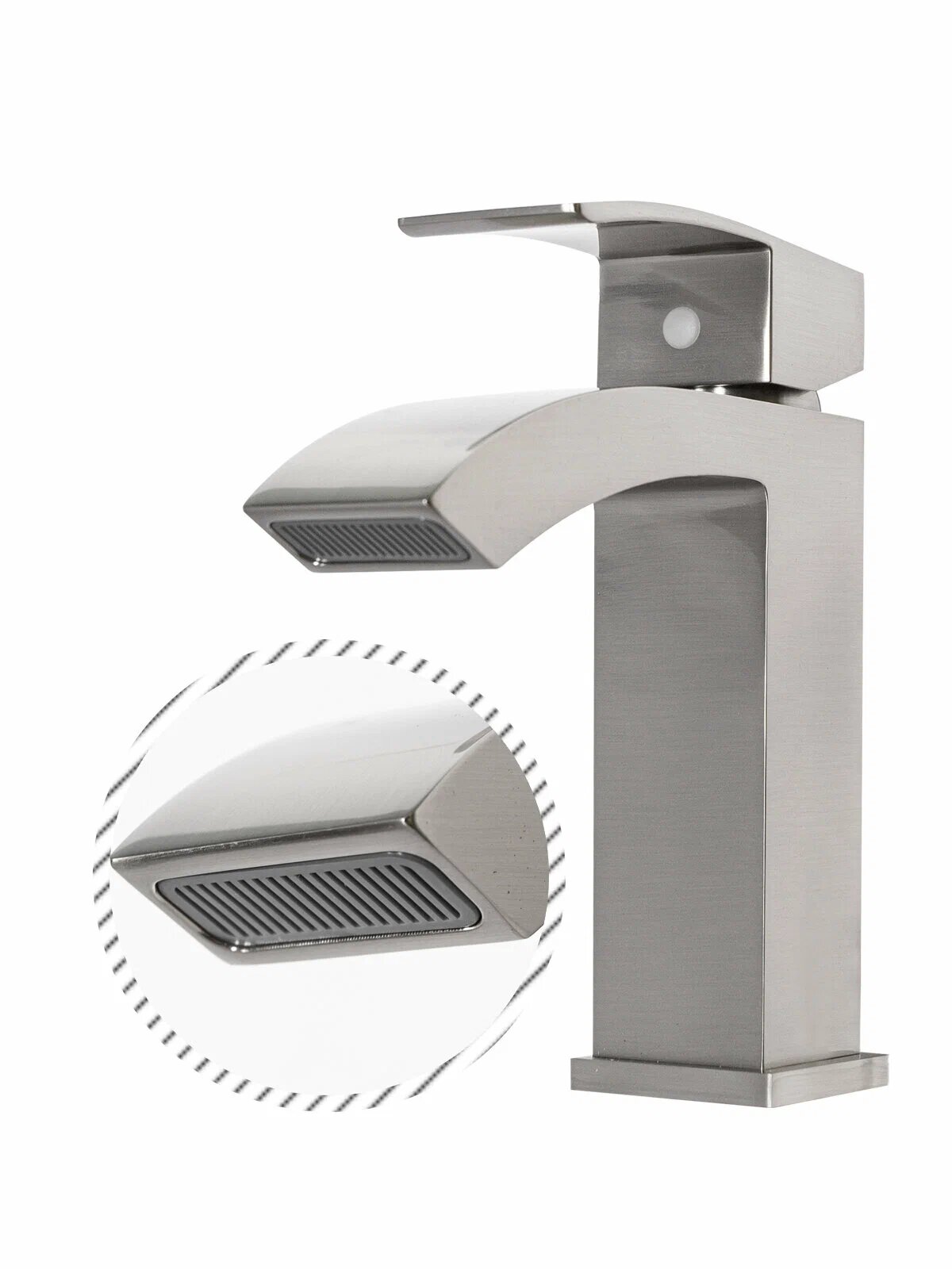 Смеситель Grocenberg GB2007, вертикальный, для раковины, аэратор, каскадный излив — фото 1