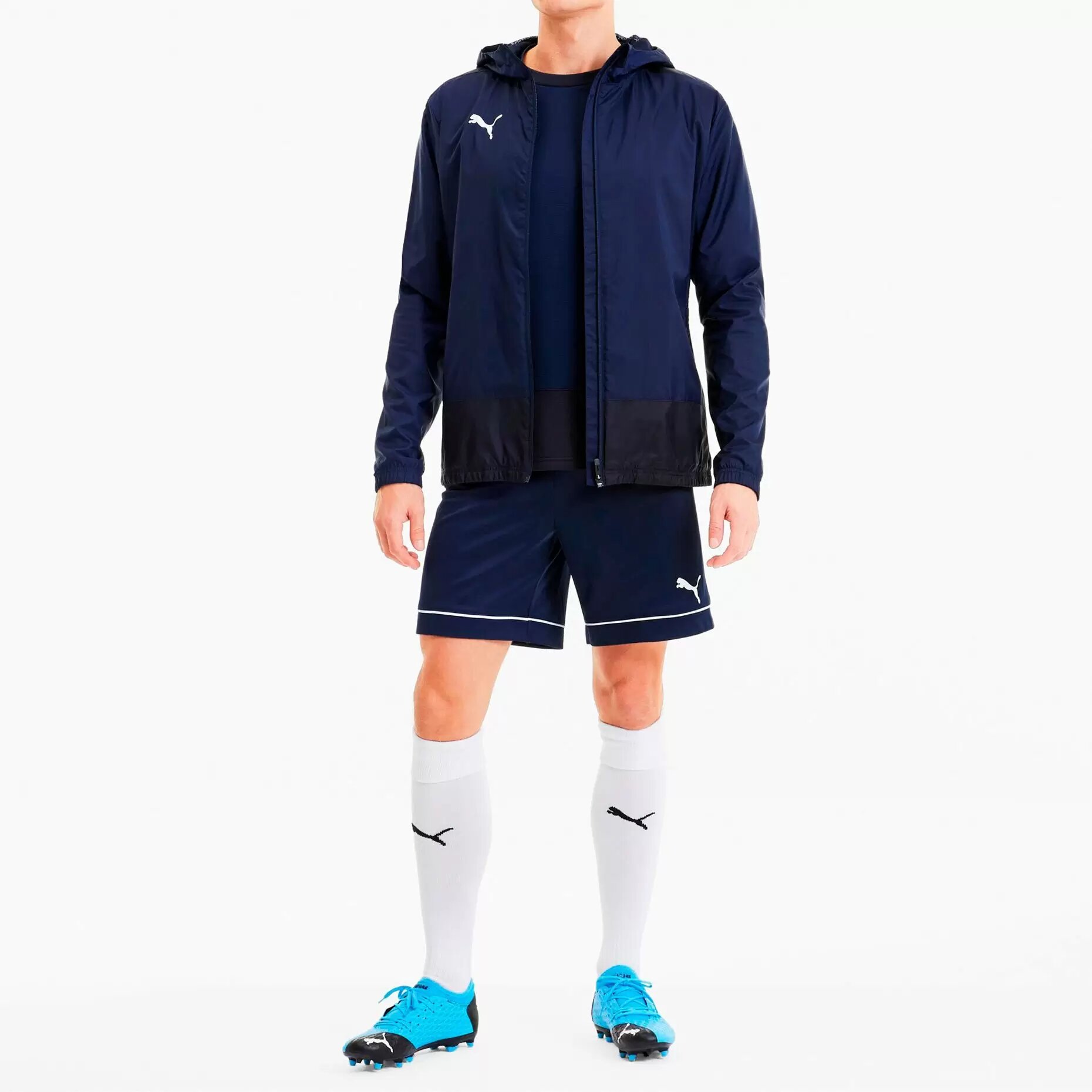 Куртка PUMA teamGOAL 23 Training Rain Jacket, размер M, темно-синий — фото 1