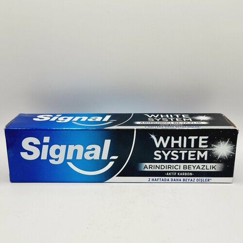 Signal Зубная паста White System Очищающая белизна с активированным углем75 мл Египет 949₽
