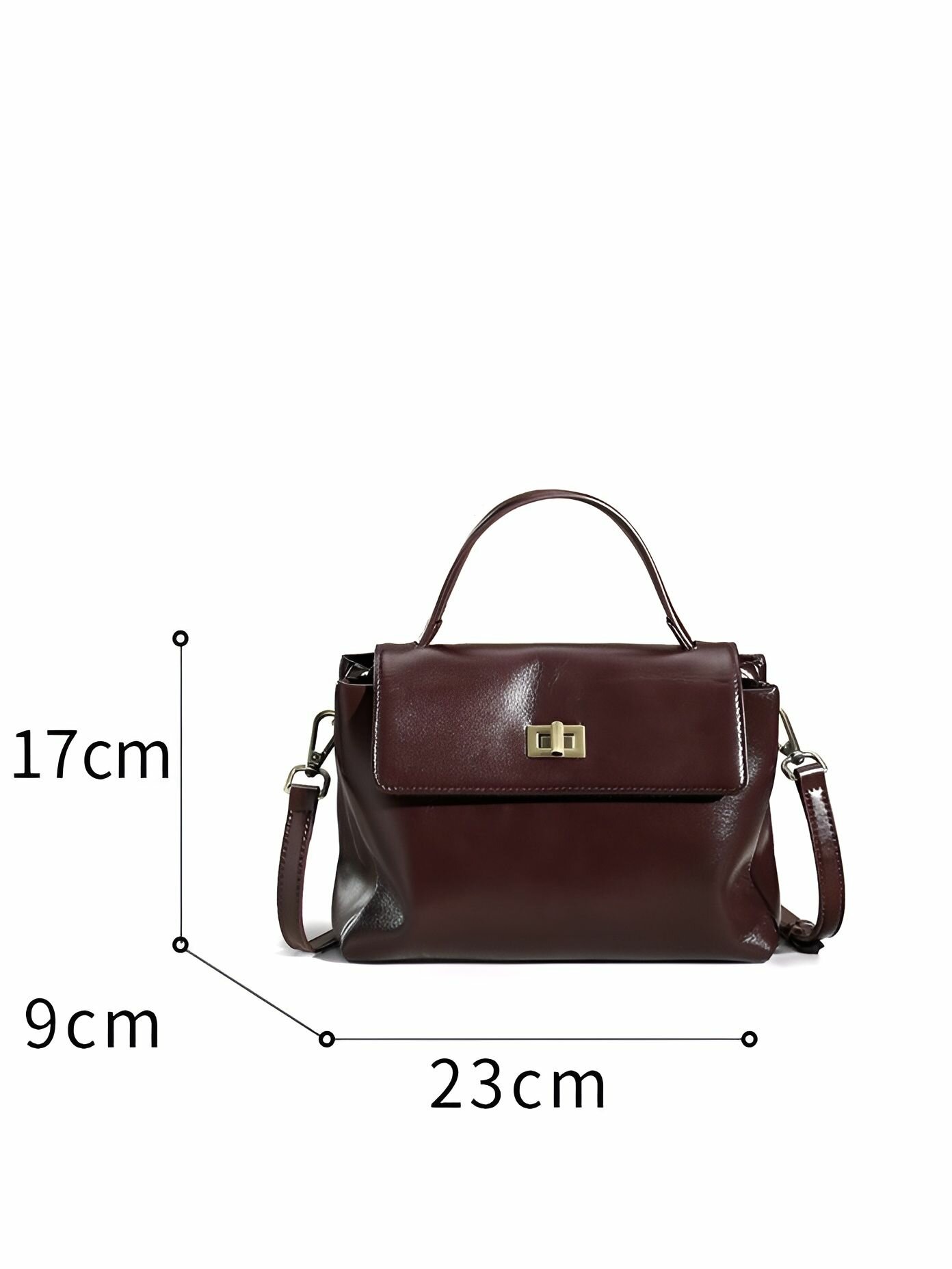 Сумка кросс-боди КожаноFF, фактура гладкая, винный — фото 1