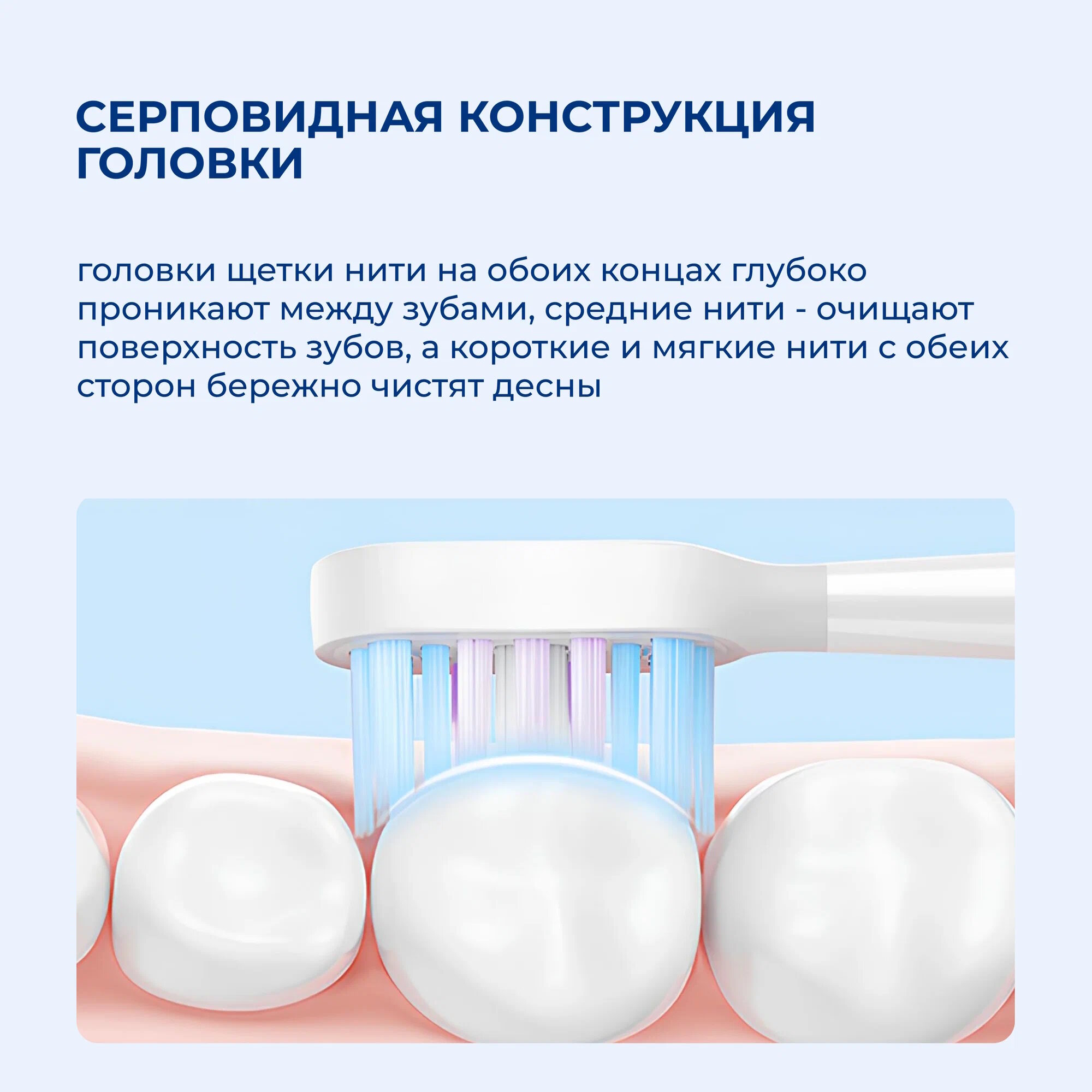 Насадки На Смесители Xiaomi Насадки Xiaomi Mijia MBS307 для электрической зубной щетки T501/T501C 2шт, белые