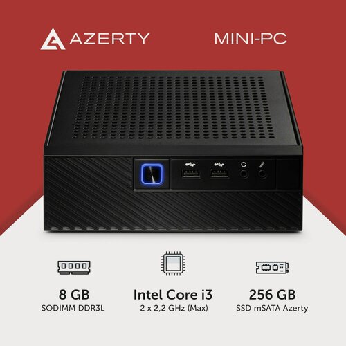 Изображение товара Мини ПК Azerty AZ-0013 (Intel i3-2330M 2x2.2GHz, 8Gb DDR3L, 256Gb SSD, Wi-Fi, BT)