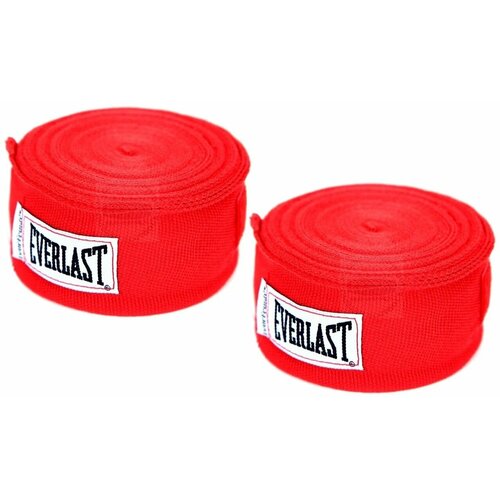 Кистевые эластичные бинты Everlast для бокса, MMA и единоборств, красные, 3 метра, размер S