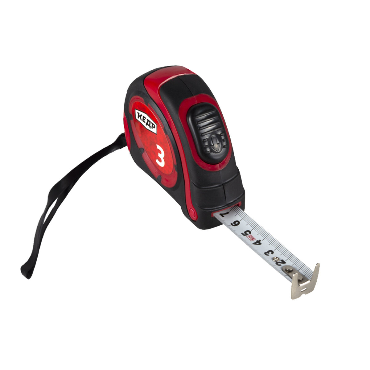 Рулетка с автостопом двухкомп. Корпус двустор. Мат. Полотно 3 м/16 мм 