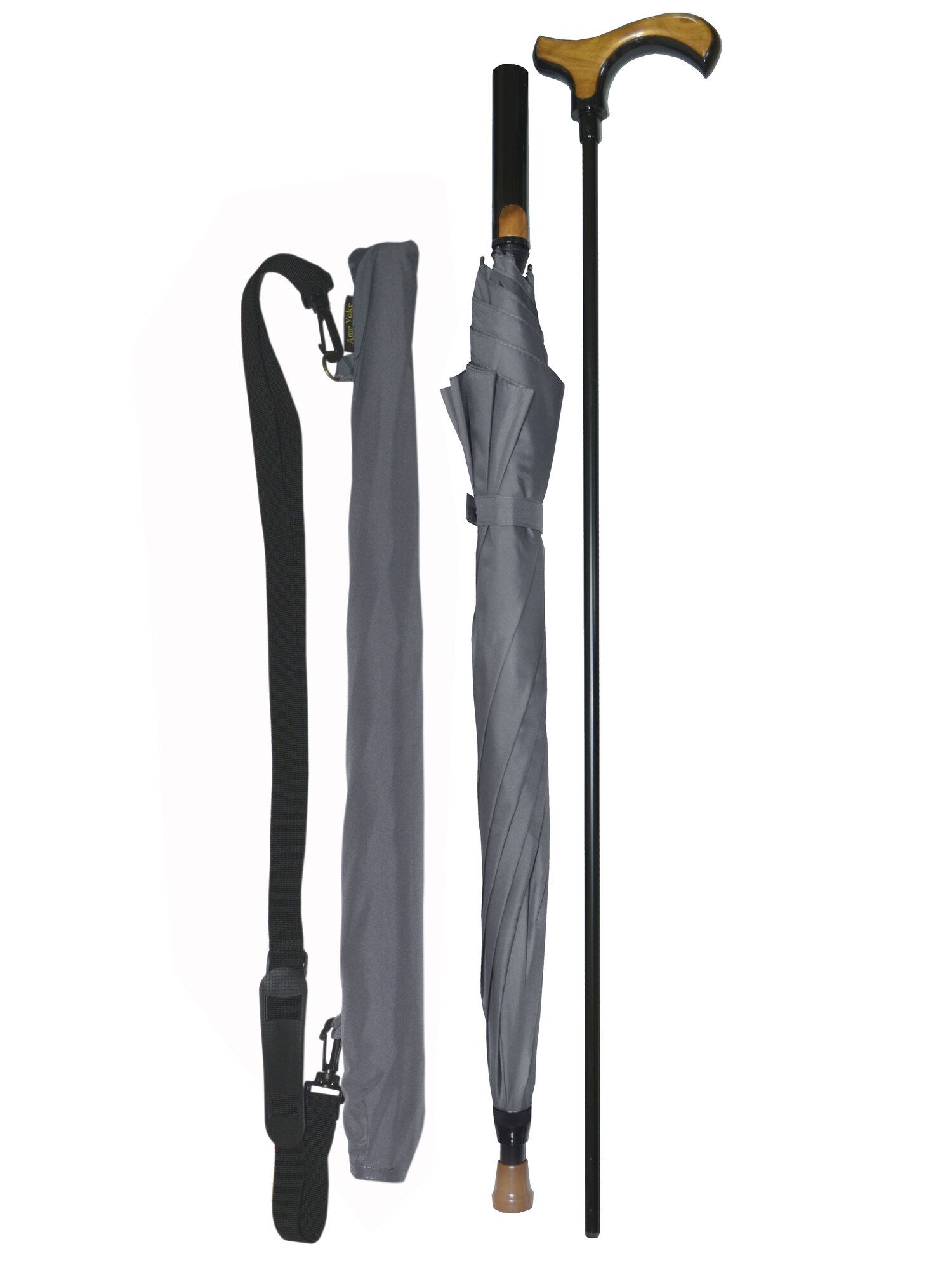 Зонт-трость Ame Yoke, серый — фото 1