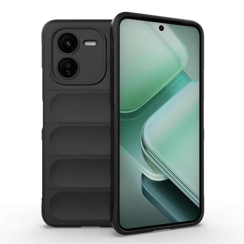 Полный чехол для Vivo iQOO Z9x, противоударный силиконовый чехол с полной задней крышкой для Vivo iQOO Z9x, чехол для Vivo iQOO Z9x, 6,72 дюйма, Black, For iQOO Z9x