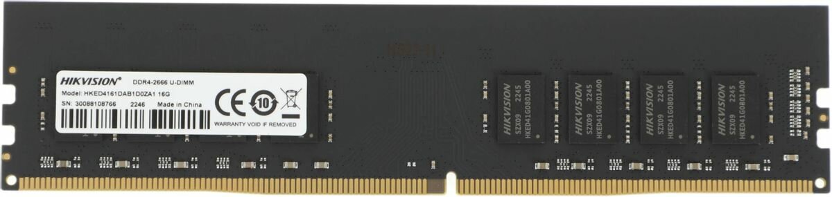 Оперативная память Hikvision HKED4161DAB1D0ZA1/16G DDR4 - 1x 16ГБ 2666МГц, DIMM, Ret