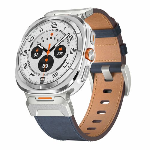 фото Высококачественный кожаный ремешок, подходящий для часов samsung 22 мм,  samsung galaxy watch7 ultra 47 мм romiky