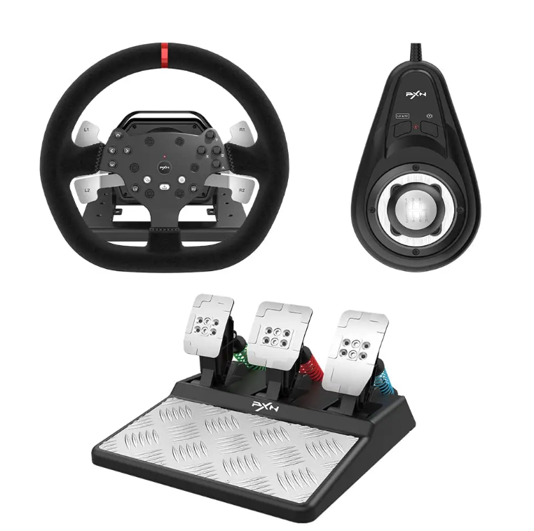 Руль игровой pxn v10, 900 градусов, активная отдача, качество и солидность — фото 1