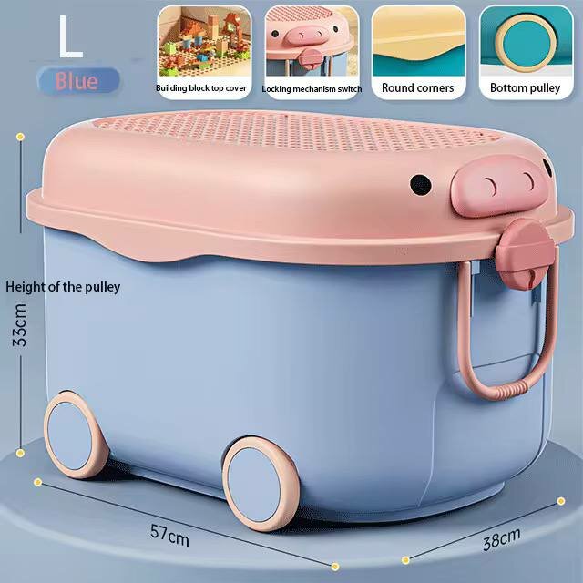 Ящик органайзер для игрушек с крышкой, контейнер для хранения игрушек одежд