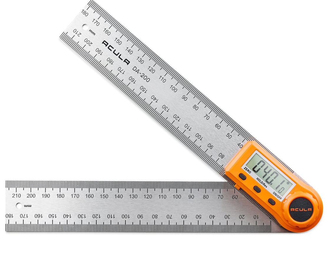 Электронный угломер (травленная шкала 200 мм точность 0.3° нержавеющая сталь) ACULA DA 200 LA00136