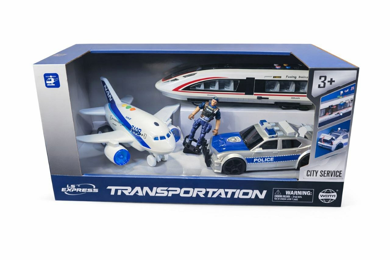 Набор спецтехника машина грузовик экскаватор самосвал инерционный звук, свет