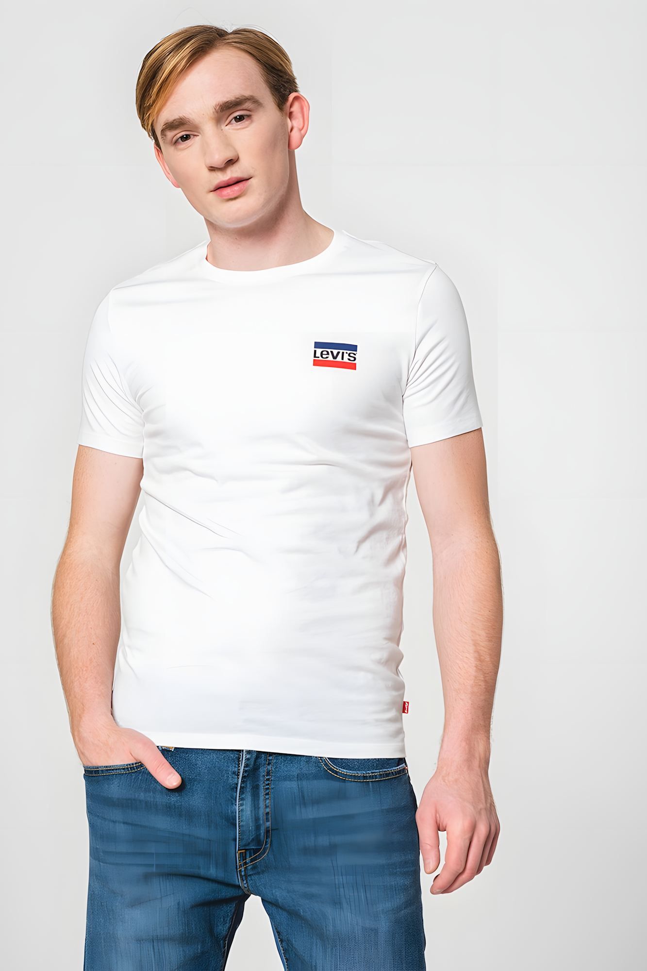 Футболка Levi's, 2 шт., размер M, белый/темно-синий — фото 1