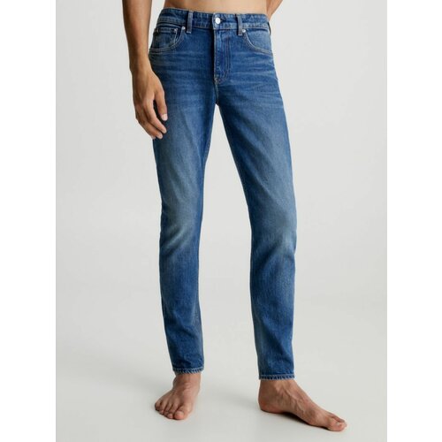 Джинсы зауженные CALVIN KLEIN, размер 32/32, синий джинсы зауженные calvin klein размер 32 синий