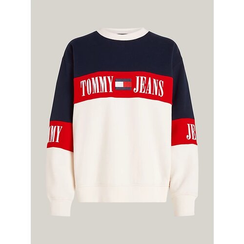 фото Свитшот tommy jeans, размер xl, синий, белый