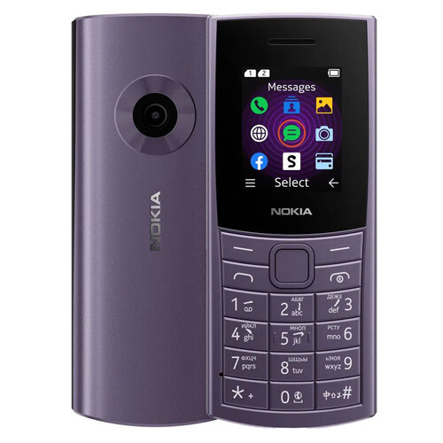 Телефон Nokia 110 4G DS 2023, 2 SIM, Arctic purple мобильный телефон nokia 110 4g ds black ta 1386