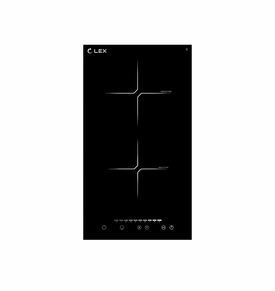 Индукционная варочная панель LEX EVI 320-2 BL, индукционная, независимая, черный - фото №1