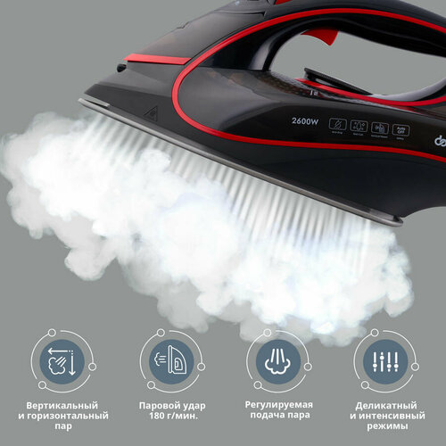 Утюг DOMFY DSC-EI606 2600Вт черныйкрасный 290000₽