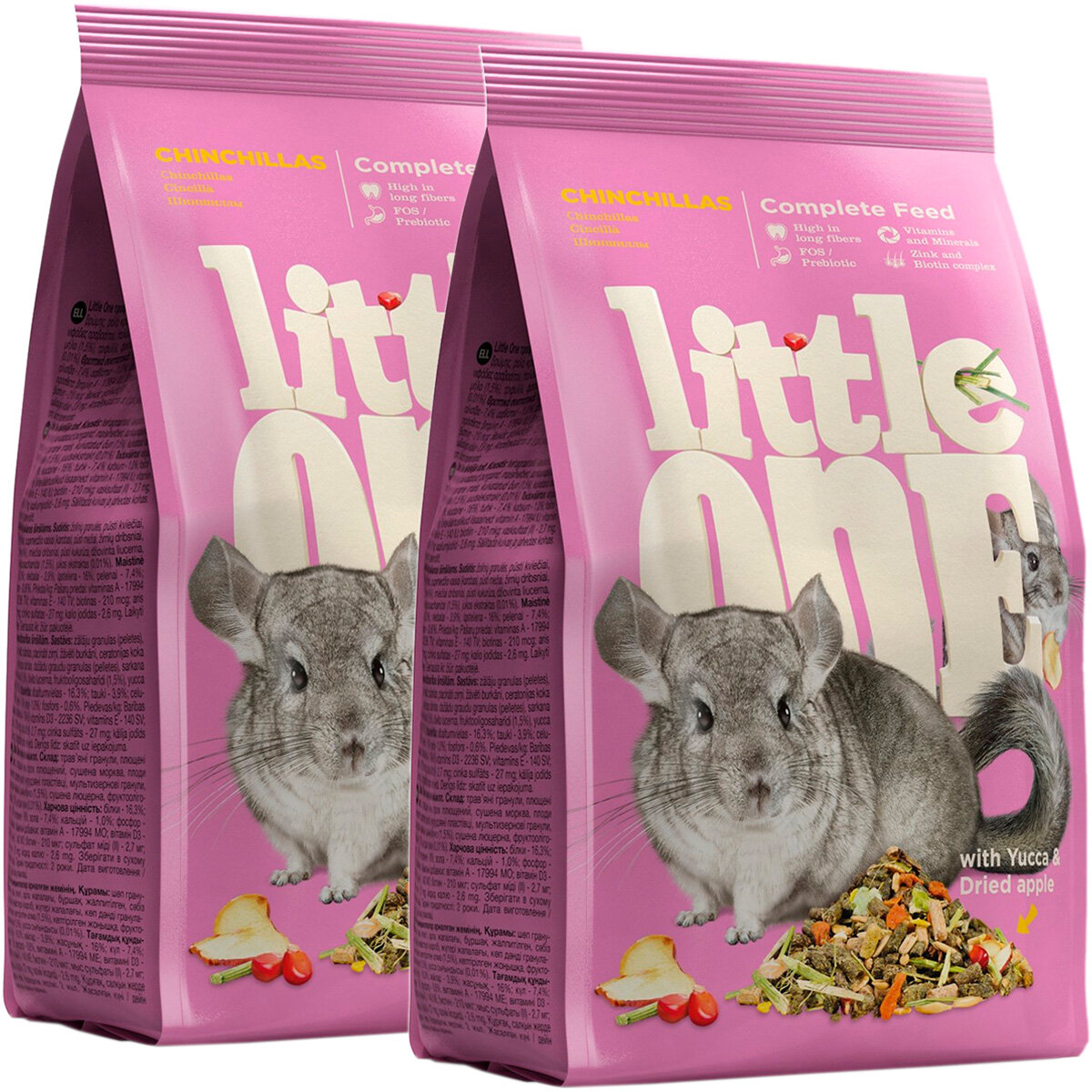 LITTLE ONE CHINCHILLAS корм для шиншилл (400 гр х 2 шт)