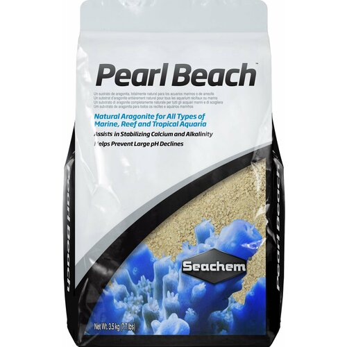 Грунт Seachem Pearl Beach, 3,5 кг prime для рифовых аквариумов средство для подготовки водопроводной воды 10 5 кг