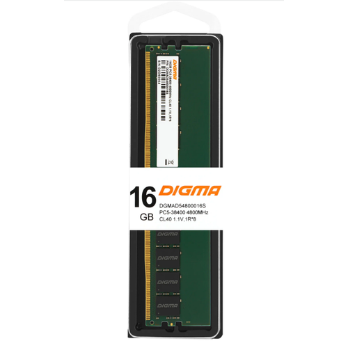 Память оперативная DDR5 16Gb Digma 4800MHz DGMAD54800016S 367100₽