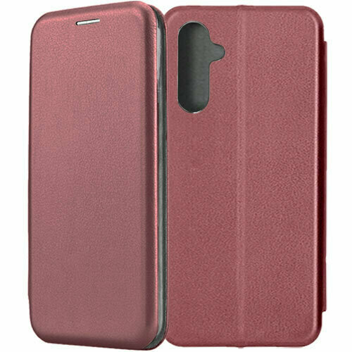 Чехол-книжка Fashion Case для Samsung Galaxy A34 5G A346 темно-красный